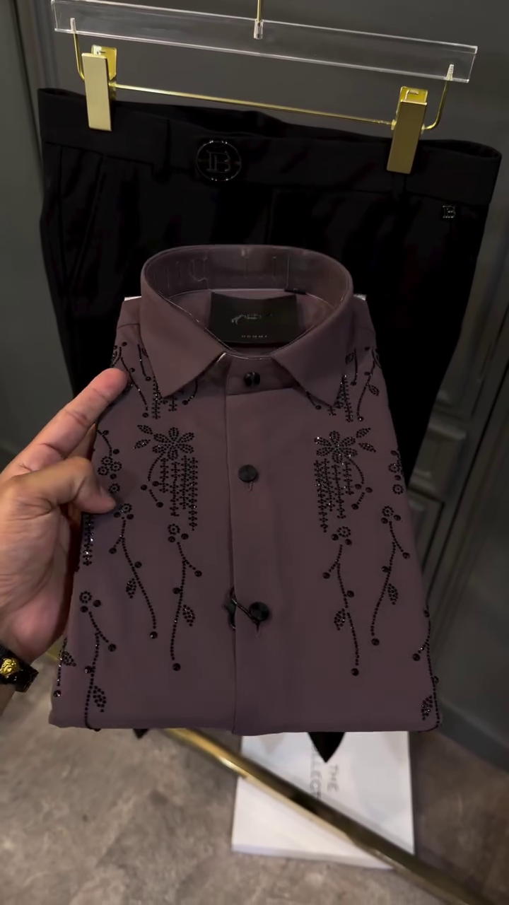 Self Design Pure Cotton Opaque Party Shirt - Image 5