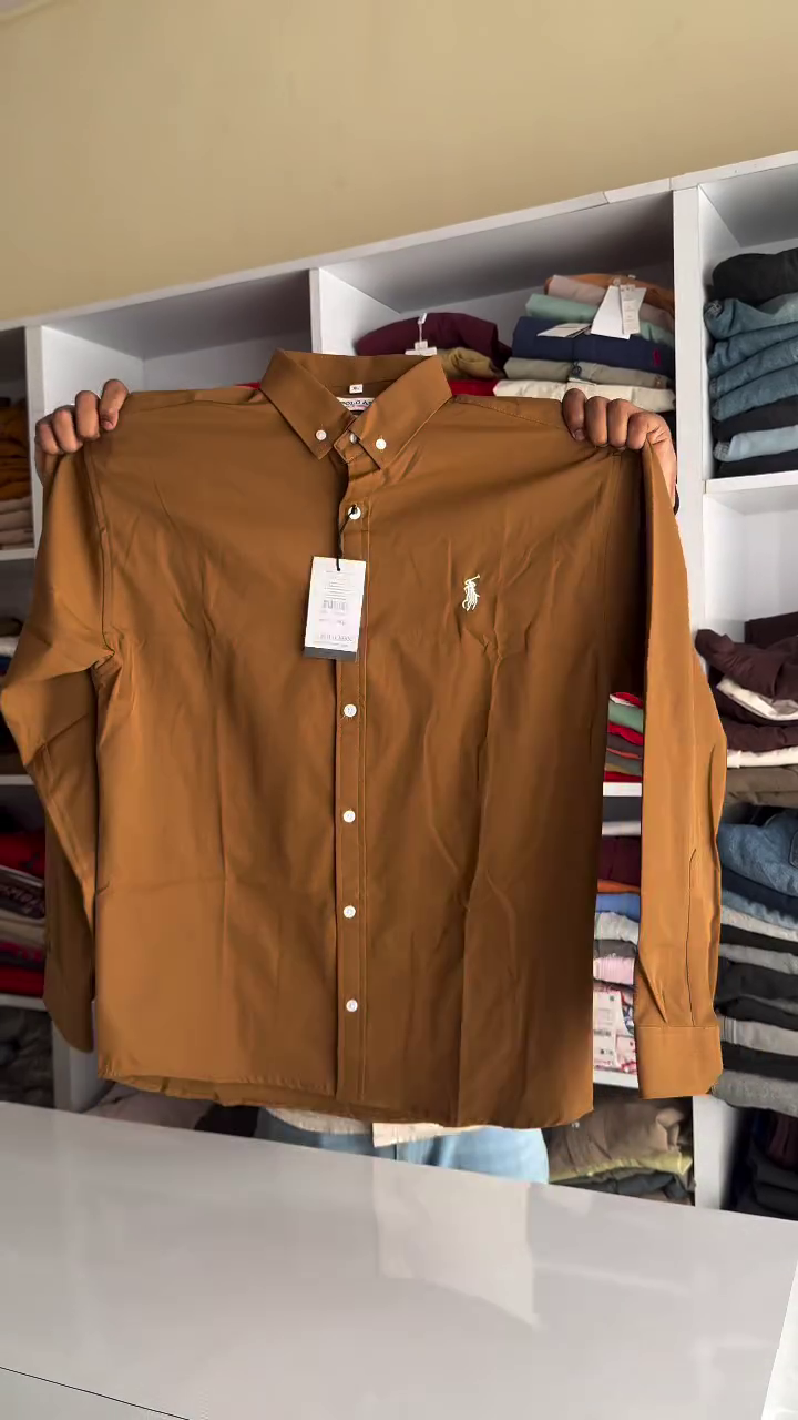 Classic Slim Fit Button Down Collar Twill Weave Casual Shirt - Image 5