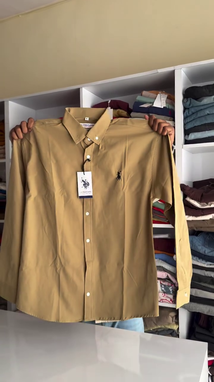 Classic Slim Fit Button Down Collar Twill Weave Casual Shirt - Image 3