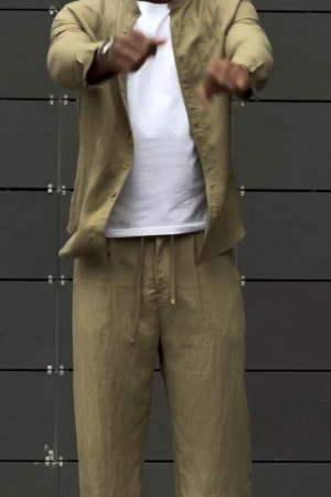 The Life Co. Mandarin Collar Casual Shirt
