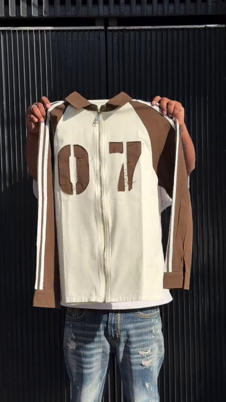 Men Retro Track Sporty Jacket