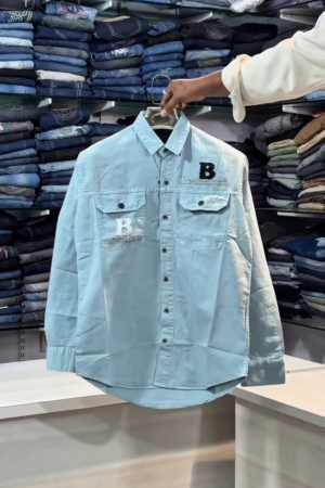 Men Blue Slim Fit Solid Casual Shirt